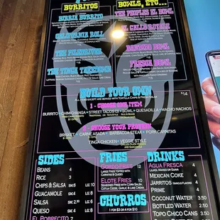Menu taken Aug 2024