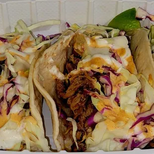 3pc Ghost Pepper Tacos w/Tinga Chicken $15.00 (11/04/24). @TiosBurritos #HawaiiKai @HawaiiKaiTowneCenter #MexicanFood #Tacos