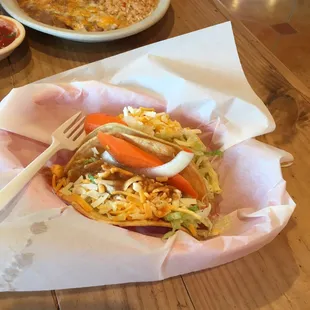 I Love there Chicken &amp; Potato Tacos. Started coming here for Taco Tuesday. Best Deal in town!