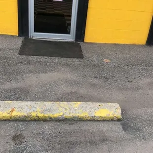 the entrance to the restaurant