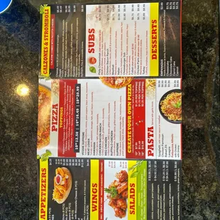 Inside menu