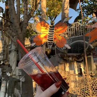 Patio rustic art decor &amp; Agua de Jamaica