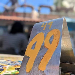 Table number