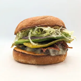 Avocado Green Chili Burger