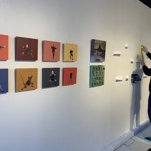 a man painting a wall