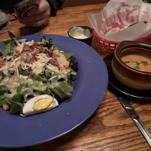 Gay street salad and tomato soup