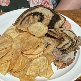 Steak-N-Swiss ($9) w/chips