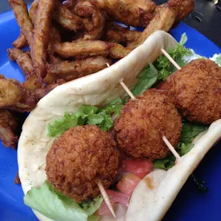 Salmon Fritter Pita