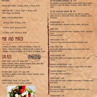 Our Menu!