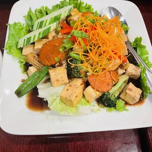 a plate of food on a table