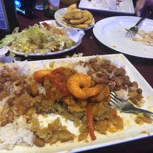 a plate of food on a table