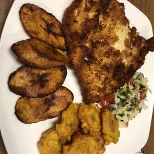 Sweet Plantains, tostados, Chicken Mariposa?