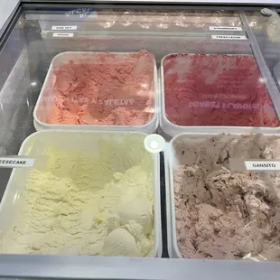 a variety of ice creams