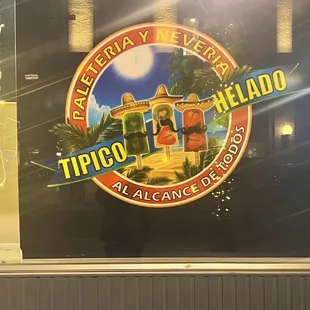 a sign for tipico helado