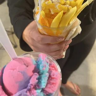 unicorn ice cream &amp; Lady Mango Regular