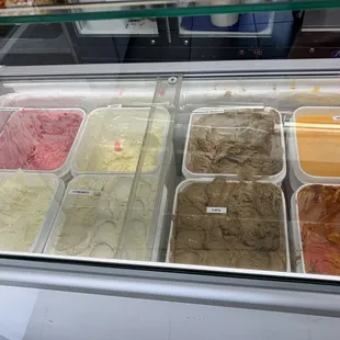 a variety of ice creams