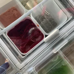 a variety of ice creams