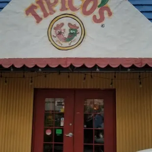 the front of the restaurant