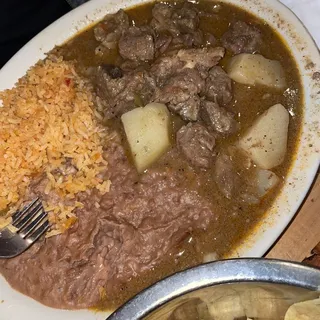 Guiso de Res Taco Plate