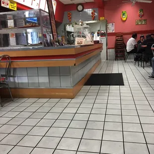 Inside the restaurant.