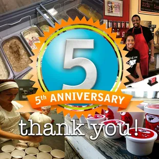 Thank you for letting us serve you for five years!