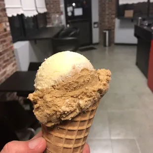 Eggnog + espresso ice cream = frozen eggnog latte