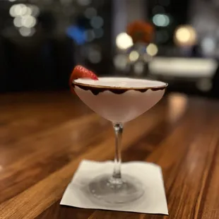 Chocolate covered strawberry martini