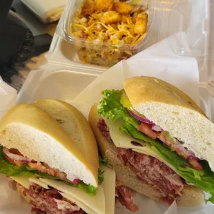 Cold pastrami with Swiss &amp; a salad bar (1 trip)