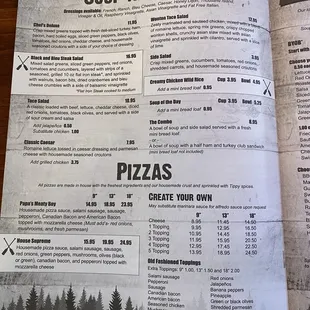 Inside menu