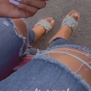 Full set ballerina pink and white dip glitter with pink and white toes!!