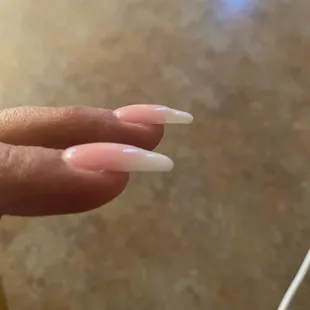 First time here and won't go back unfortunately. Everyone was really nice but the job on my nails was poorly done. :(