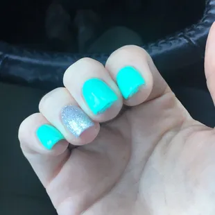 There is polish all over my skin and it is so messy! This is shellac.