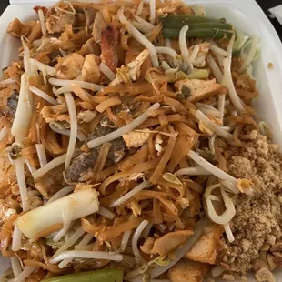 Pad Thai chicken beef and shrimp