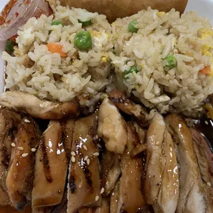 Teriyaki chicken plate w/ fried rice