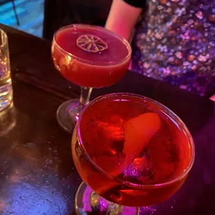 Blackberry Daiquiri and Boulevardier