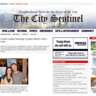 Tipsy Artist on the cover of The City Sentinel
