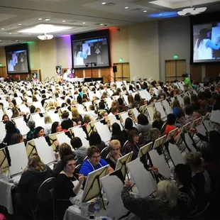 Tipsy Artist Show at Woodward Conference Center in Woodward, OK with over 900 painters!