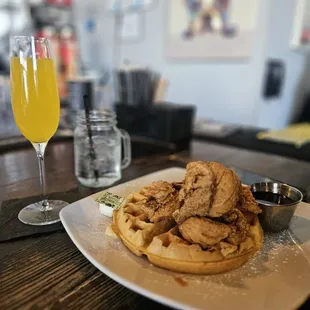 food, waffles