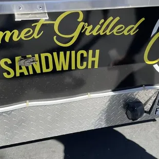 Sign on food truck