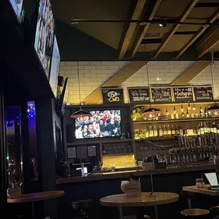 Indoor dining and bar area