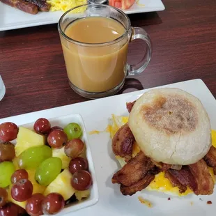 Breakfast sandwich from the menu.