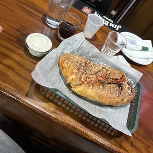 All meat calzone