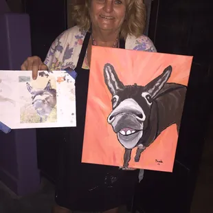 This was at my 4th tipsy Picassos ...my donkey ...