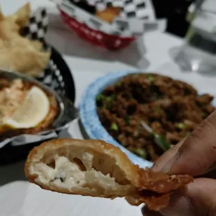 Inside of the Crab Wonton