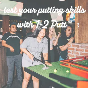 More than just mini golf, our 1-2 Putt™ course is exclusively found at Tipsy Putt