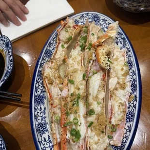 Steamed king crab