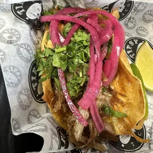 Carnitas Gringa ‍ I was hitting the table with my fist after my first bite! So good!