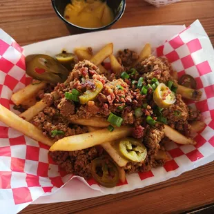 Loaded fries came out room temperature