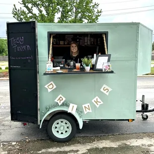 Drinks Truck and Cheerful Bartender