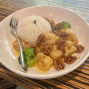 Their version of Honey Walnut Shrimp is different, love it.